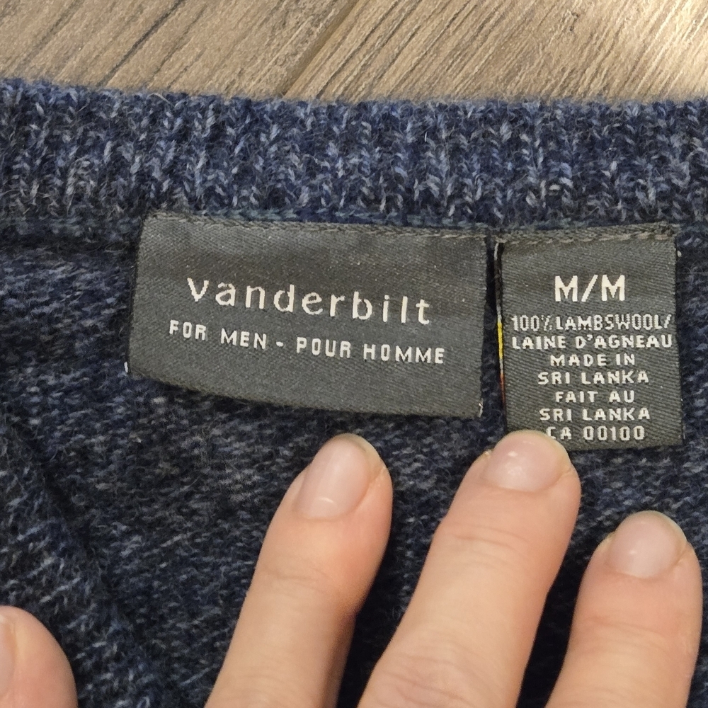 Vintage Vanderbilt Wool Crewneck Sweater for Men - Picture 3 of 7